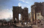 SALUCCI, Alessandro Harbour View with Triumphal Arch g oil painting picture wholesale